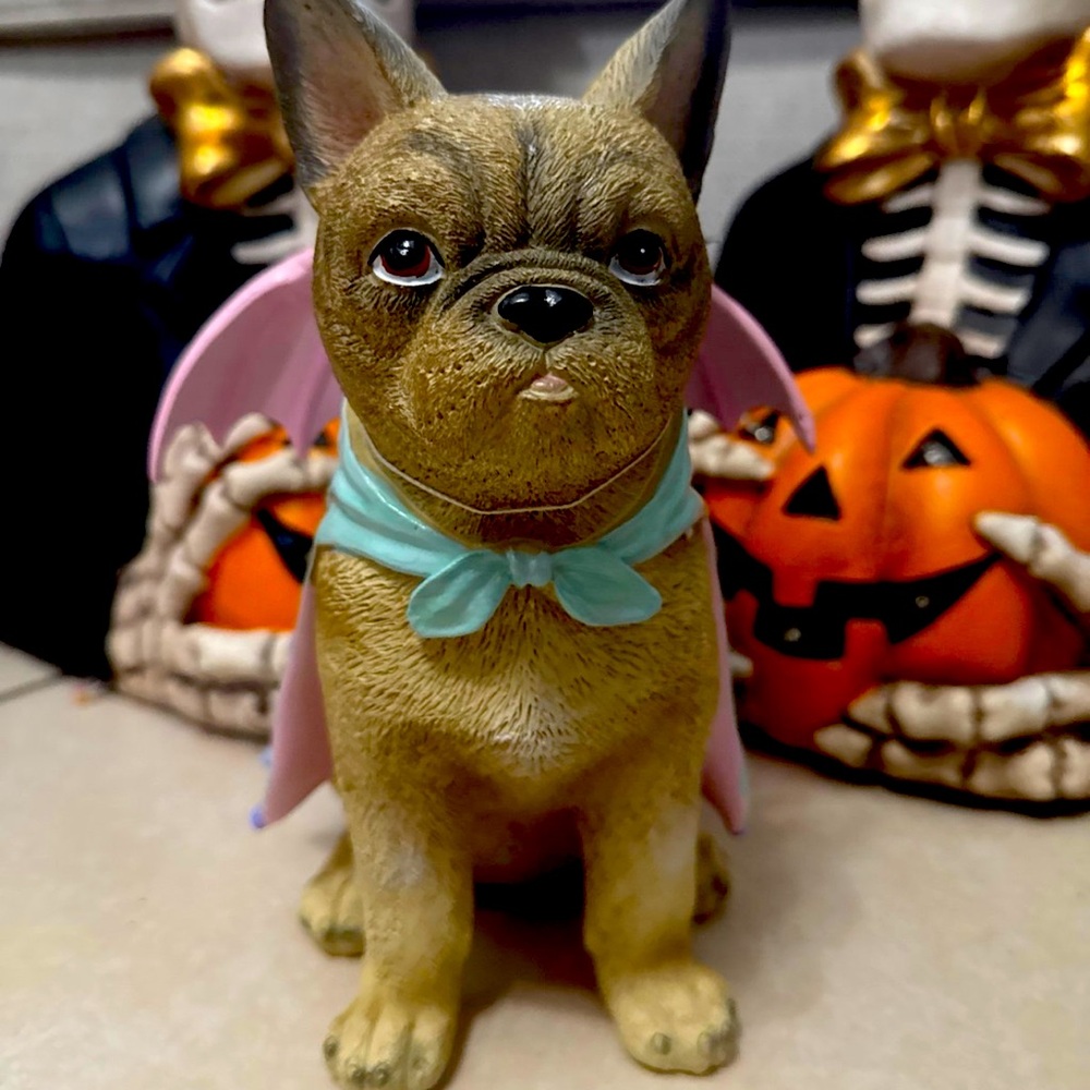 Frenchie French Bulldog Dog Pastel Vampire Bat Wings Costume Halloween